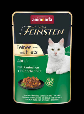 Animonda Vom Feinsten Feines Filets (nyúl, csirkemellfilé) alutasakos macskák részére (85g)