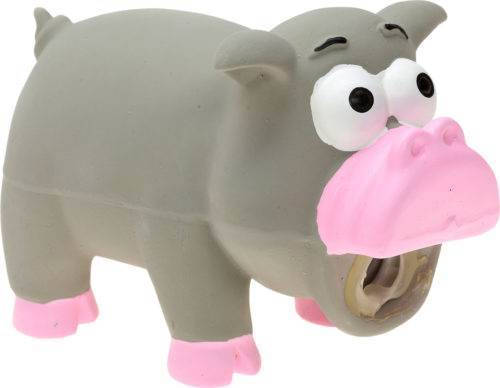 Comfy latex Piggy - játék (szürke malac) kutyák részére (14,5cm) M