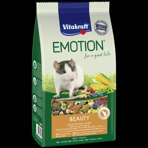 Vitakraft Emotion Beautiy All Ages Rat - Teljes értékű eledel (egészséges bőr,szőr) patkányok részére (600g)