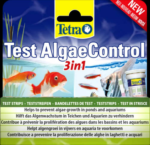 Tetra test Algae Control 3in1 - vízteszt alganövekedéshez kerti tavakhoz és akváriumokhoz (25csík)