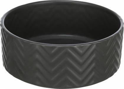 Trixie Ceramic Bowl - kerámia tál (nyomott mintával, fekete) kutyák részére (1,6l/Ø20cm)