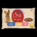 PURINA ONE Mini/Small Adult (csirke,marha szószban) nedves eledel kutyák részére (4x100g)