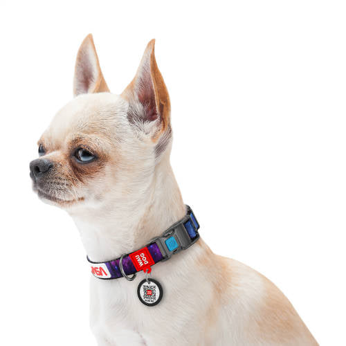 WAUDOG collar NASA21 - nyakörv (QR kódos, NASA21 dizájn, müa.csatt) kutyák részére (23-35cm/15mm) S