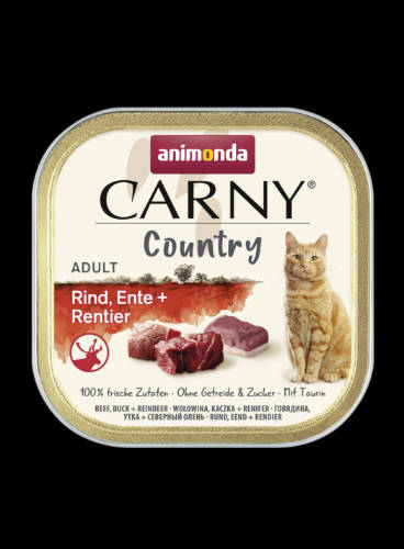 Animonda Carny Country Adult (marha,kacsa,rénszarvas) alutálkás - Felnőtt macskák részére (100g)