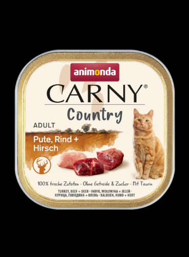 Animonda Carny Adult Country (marha,pulyka, szarvas) alutalkás - Felnőtt macskák részére (100g)
