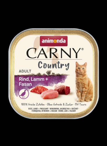 Animonda Carny Country Adult (marha,bárány,fácán) alutálkás - Felnőtt macskák részére (100g)