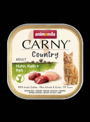 Animonda Carny Country  Adult (csirke,borjú,szarvas) alutálkás - Felnőtt macskák részére (100g)