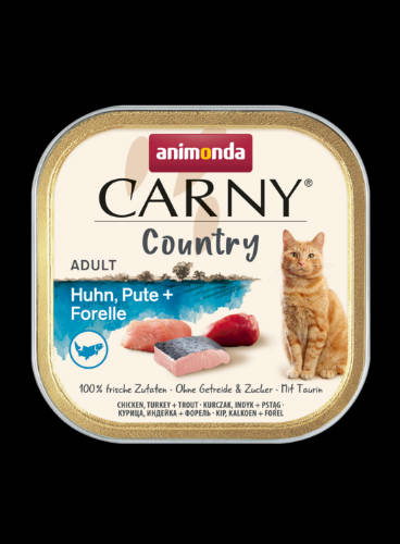 Animonda Carny Country Adult (csirke+pulyka+pisztráng) alutálkás - Felnőtt macskák részére (100g)