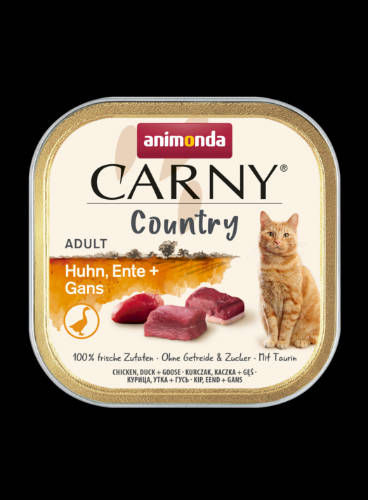 Animonda Carny Country Adult (csirke,kacsa,liba) alutálkás - Felnőtt macskák részére (100g)