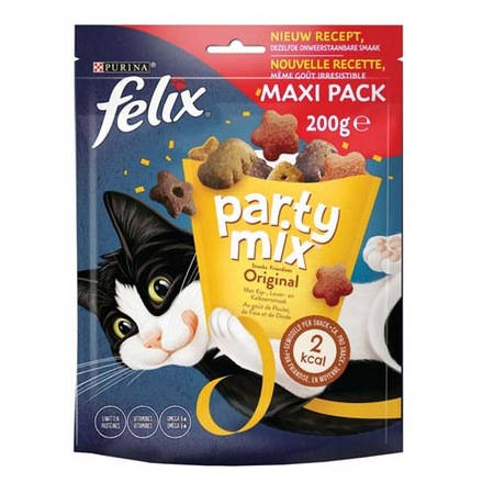 Felix Party Mix original Maxi Pack - jutalomfalat (csirke,máj,pulyka) kutyák részére (200g)