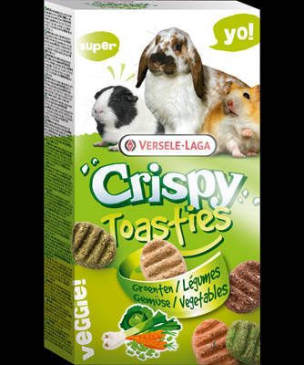 Versele-Laga Crispy Toasties Vegetables - kiegészítő eleség (keksz) nyulak és rágcsálók részére (150g)