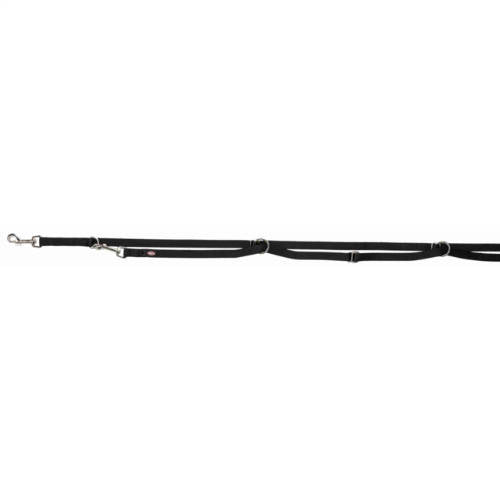 Trixie Premium Adjustable Leash, Extra Long - állítható póráz - fekete (XS-S) 3m/15mm