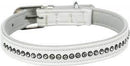 Trixie Collar with Rhinestones - nyakörv strasszokkal (fehér) kutyák részére (XXS-XS) 17-21cm/12mm