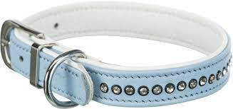 Trixie Collar with Rhinestones - nyakörv strasszokkal (világoskék) kutyák részére (XXS-XS) 17-21cm/12mm