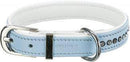 Trixie Collar with Rhinestones - nyakörv strasszokkal (világoskék) kutyák részére (S) 23-28cm/15mm