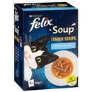 FELIX Soup Tender strips - nedves eledel (halas válogatás, szósz) macskák részére (6x48g)