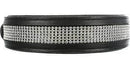 Trixie Collar with Rhinestones - nyakörv (strasszokkal,bőr,fekete) kutyák részére (M-L) 44-52cm/35mm