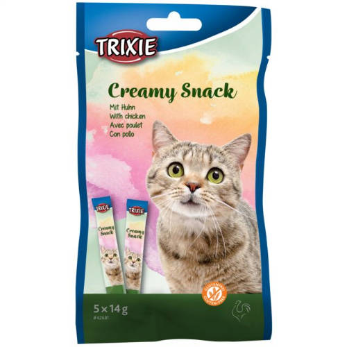 Trixie Creamy Snack with chicken - jutalomfalat (baromfival) macskák részére (5×14g)