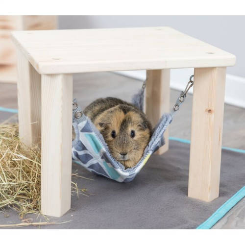 Trixie Sunny shelter/platform with hammock - fekhely (szürke, színes) tengerimalac és nyulak részére ( 28×24×28cm)