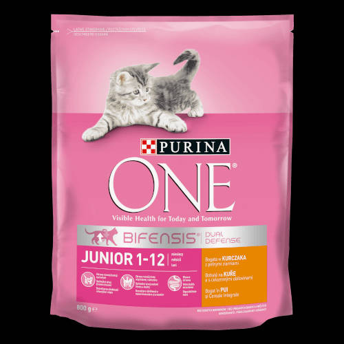 Purina ONE Junior Bifensis (csirke,gabona) száraztáp kölyökmacskák részére (800g)