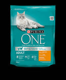 Purina ONE Csirkében és teljes kiőrlésű gabonákban gazdag száraz macskaeledel 800g