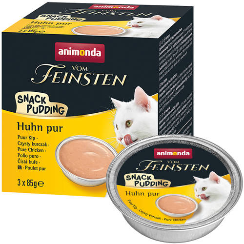 Animonda Vom Feinsten Pure Chicken Snack- Pudding - kiegászítő elség (csirke) macskák részére (3x85g)