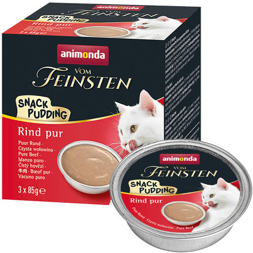 Animonda Vom Feinsten Pure Beef Snack- Pudding - kiegászítő elség (marha) macskák részére (3x85g)