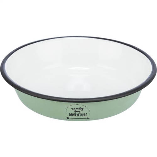 Trixie Bowl, enamel/stainless steel - zománcozott,fémtál (zöld) macskák részére (0,2l /Ø12cm)