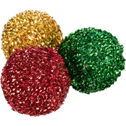 Trixie Xmas rattling balls - játék (zörgős labdák) macskák részére (4cm/3db)