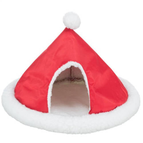 Trixie Xmas Cuddly Cave - bújó barlang (mikulás sapka) törpenyulak részére (Ø35cm)