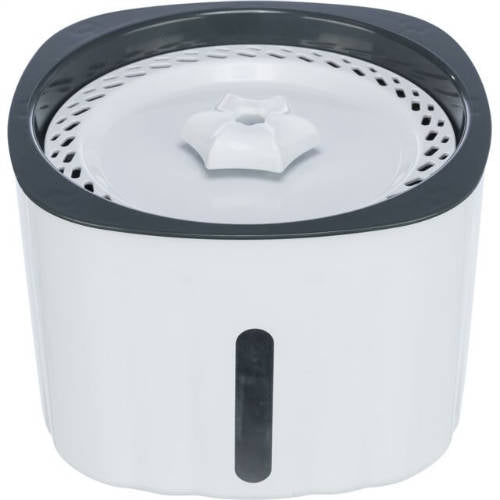 Trixie Drinking Fountain Flower - ivókút (szürke/fehér) kutyák és macskák részére (2,5l/18,5x13x18,5cm)