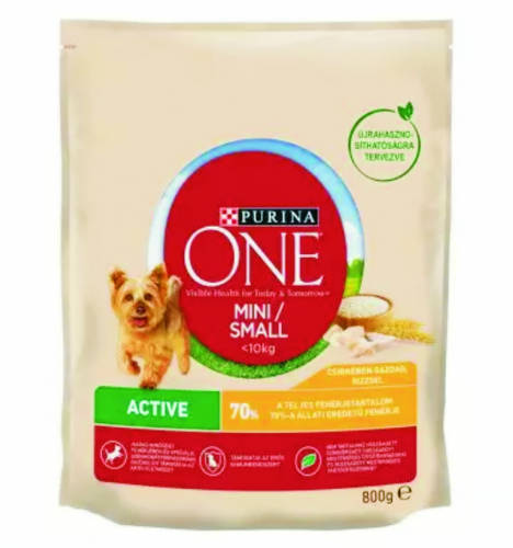 Purina ONE Mini/Small Junior - száraztáp (csirke,rizs) kutyák részére (800g)