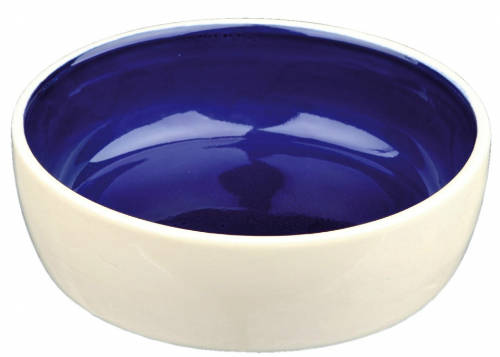 Trixie Ceramic Bowl - kerámia tál (fehér, kék) macskák részére (0,3l /Ø13cm)
