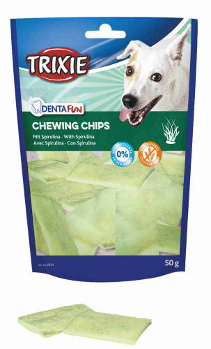 Trixie Denta Fun Spirulina Chewing Chips - jutalomfalat (rágó chips spirulina) kutyák részére (50g)