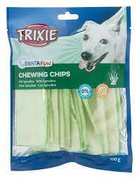 Trixie Denta Fun Spirulina Chewing Chips - jutalomfalat (rágó chips spirulina) kutyák részére (100g)