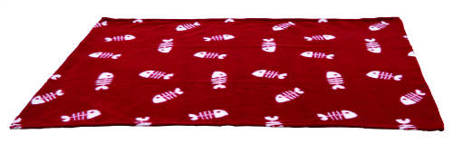 Trixie Beany Blanket - takaró (bordó/mintás) macskák részére (100x70cm)