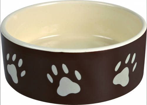 Trixie Ceramic Bowl - kerámi tál (mancs mintával) kutyák részére (Ø12cm/0,3l)
