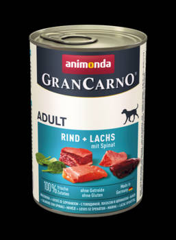 Animonda GranCarno Adult (lazac,spenót) konzerv - Felnőtt kutyák részére (400g)