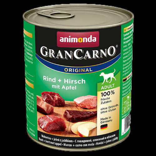 Animonda GranCarno Adult (marha,szarvas,alma) konzerv - Felnőtt kutyák részére (800g)