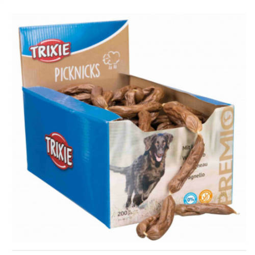 Trixie PREMIO Picknicks - jutalomfalat (bárány) kolbász (8cm) 8g (csak gyűjtőre/200db)