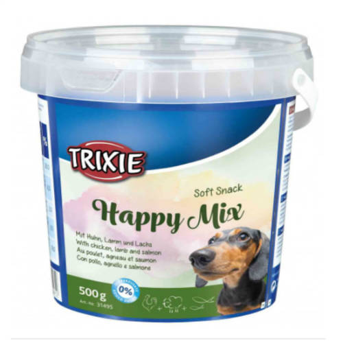 Trixie Soft Snack Happy Mix - jutalomfalat (csirke,bárány,lazac) kutyák részére (500g)