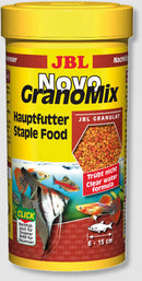 JBL NovoGranoMix - granulátum alaptáp (S-méret) akváriumi halak számára (6-15cm) 250ml/115g