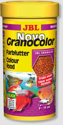 JBL NovoGranoColor - granulátum alaptáp (M-méret) akváriumi halak számára (8-20cm) 250ml/120g