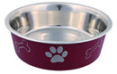 Trixie Stainless Steel Bowl - fémtál műanyag borítással (mintás, többféle színben) kutyák részére (0,45l/Ø14cm)