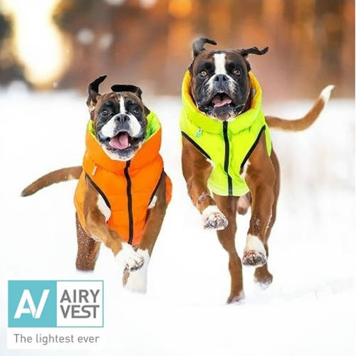 AiryVest kutyaruha kifordítható, S 35,narancs-zöld