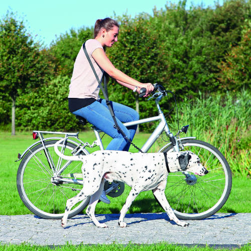 Trixie Bicycle and Jogging Leash - futópóráz - fekete (1-2m/25mm)