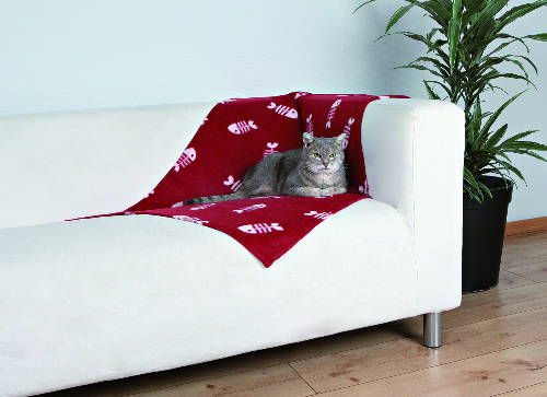 Trixie Beany Blanket - takaró (bordó/mintás) macskák részére (100x70cm)